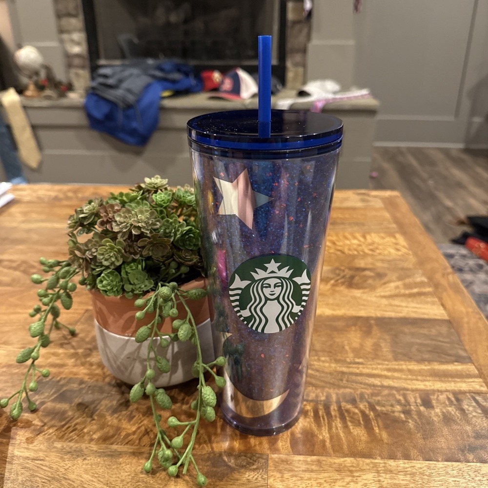 Starbucks Tumbler 24oz Disneyland Resort Blue Wishes Come True Mickey Mouse